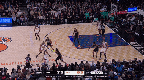 Karl-Anthony Towns offensive rebound over Devin Vassell