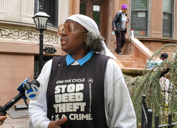 Carmella Charrington is pictured outside her home on Jefferson Ave. in Bedford Stuyvesant, Brooklyn, on Wednesday, April 22, 2026. (Nicholas Williams / New York Daily News)