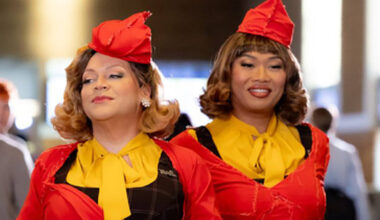 Ginger Minj and Jujubee in a scene from "Stop! That! Train!" (Bleecker Street Media)