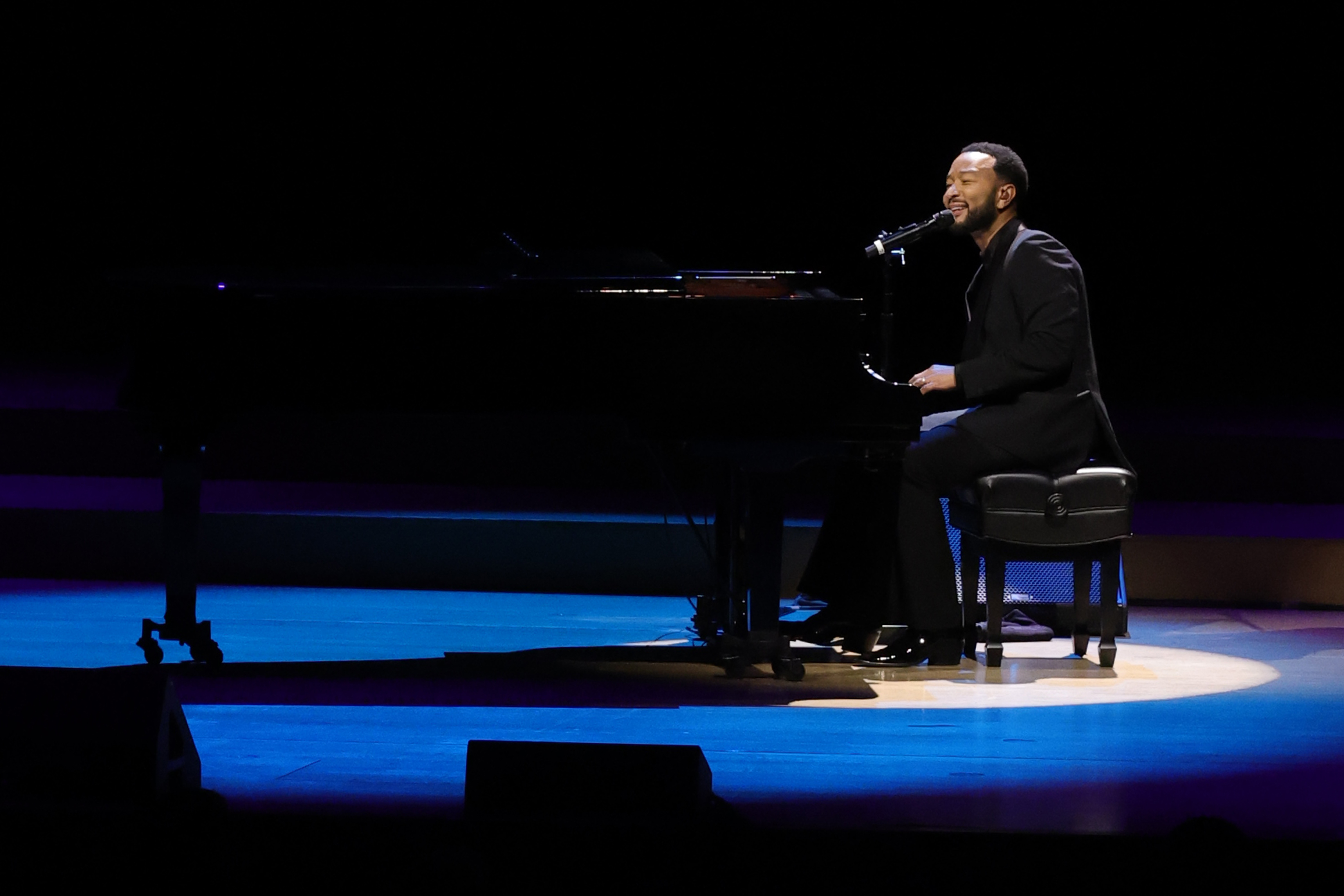 NEW YORK, NEW YORK - JUNE 01: John Legend performs onstage during the 2026 Lincoln Center for the Performing Arts Summer Gala at David Geffen Hall on June 01, 2026 in New York City. (Photo by Michael Loccisano/Getty Images for Lincoln Center for the Performing Arts)