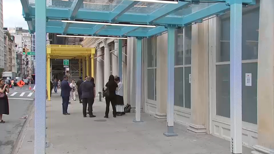 New, colorful sidewalk sheds going up in New York City