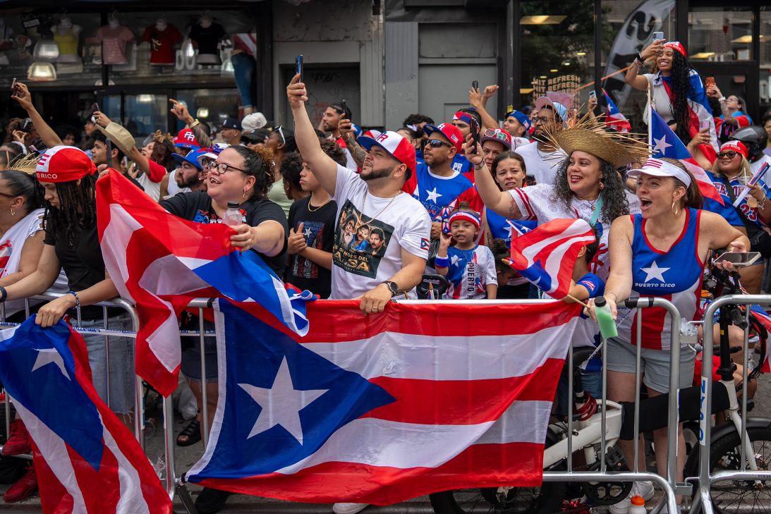 A sea of flags at the Puerto Rican Day celebration in Bushwick.