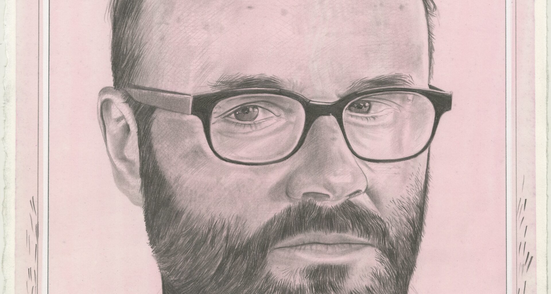 Portrait of Thomas Demand, pencil on paper by Phong H. Bui.