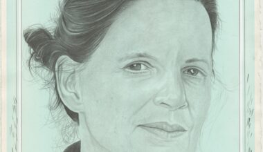 Portrait of Mary Ellen Carroll, pencil on paper by Phong H. Bui.