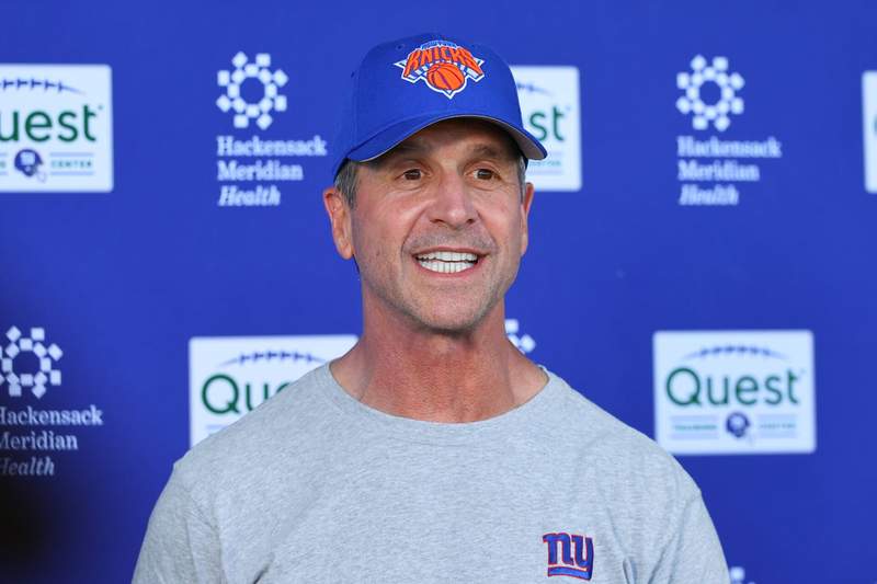 Giants HC John Harbaugh makes ‘selfish’ admission after seeing New York Knicks reach NBA Finals