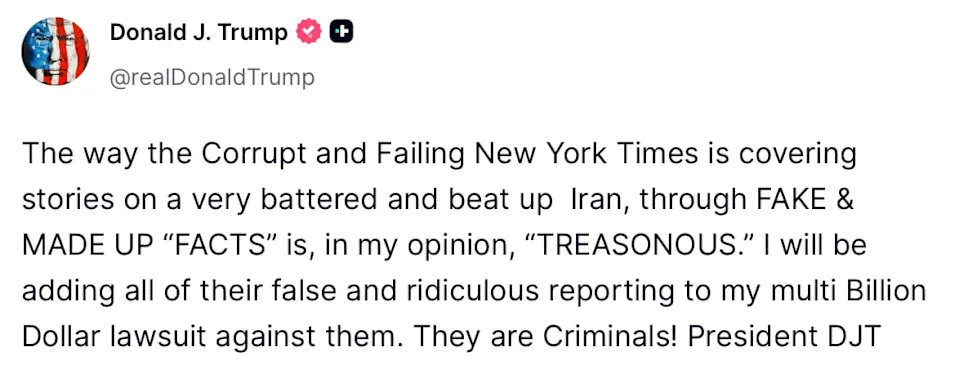 Donald Trump calls The New York Times reporting