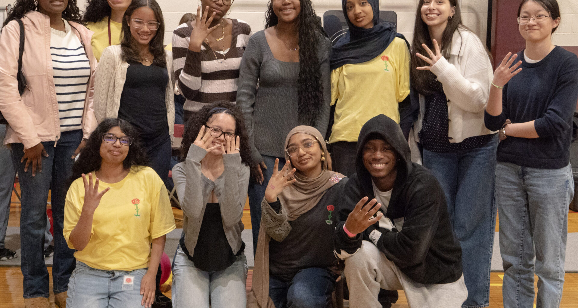 Students members of next year’s NewComm cohorts, Cohort Four, including two students from Brooklyn who will be part of the new program at Poly Prep. Photo: NewComm