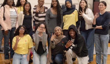Students members of next year’s NewComm cohorts, Cohort Four, including two students from Brooklyn who will be part of the new program at Poly Prep. Photo: NewComm