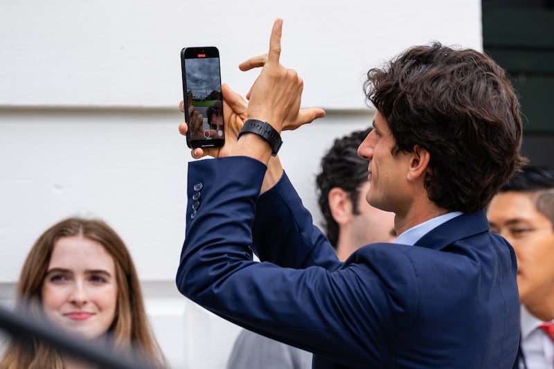 Jack Schlossberg supporters say his playfulness on social media should not distract from the seriousness of his political intentions. Photograph: Eric Lee/The New York Times
                      