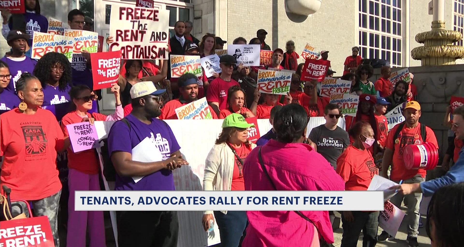 News 12 | Bronx | Bronx Tenants Rally For Rent Freeze Ahead Of Rent Guidelines Board Hearing