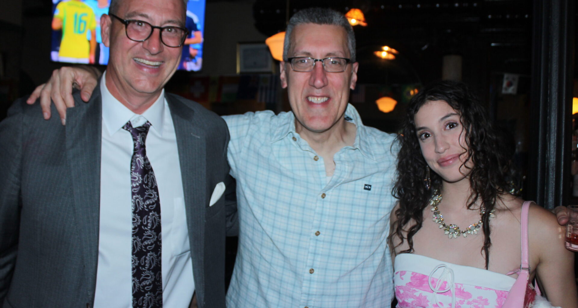 From left: Darran Winslow, Esq., Michael Farkas, Esq., and Isabella Farkas. Photo: Mario Belluomo/Brooklyn Eagle