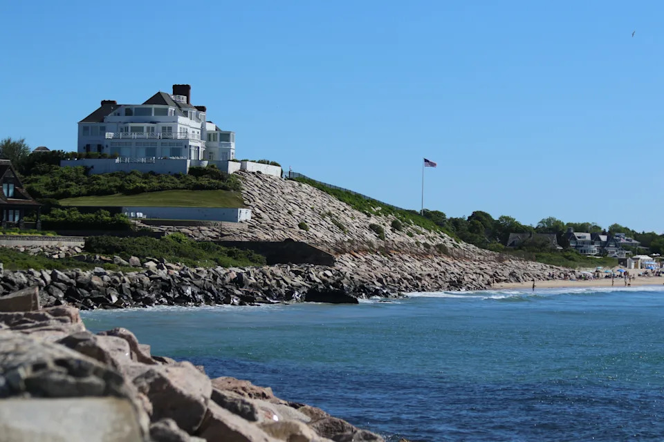 Taylor Swift's mansion in Westerly's Watch Hill village, as seen from near Watch Hill Lighthouse Saturday, June 13, 2026.