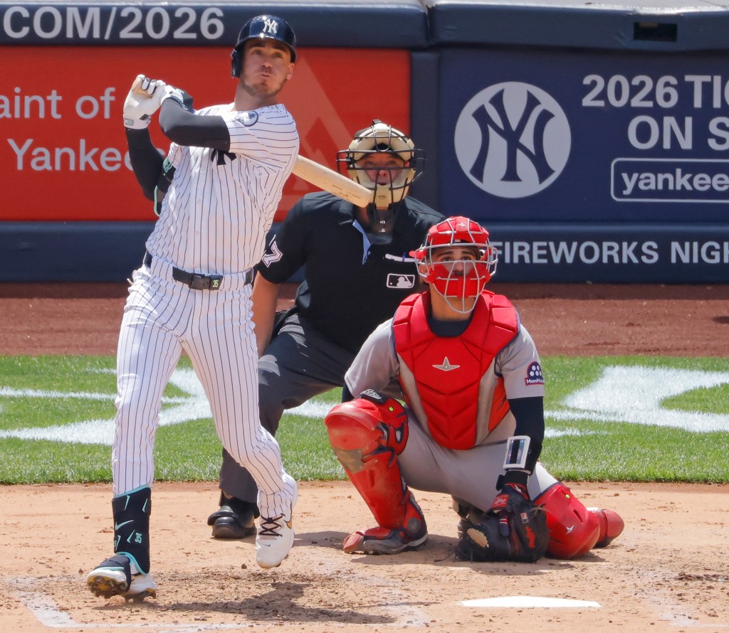Cody Bellinger, seen here hitting a single in the fourth inning, smacked a go-ahead home run the eighth against the Red Sox on June 7, 2026.