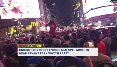 News 12 | Brooklyn | Knicks Loss Followed By Arrests Injuries As Crowds Spill Into Manhattan Streets