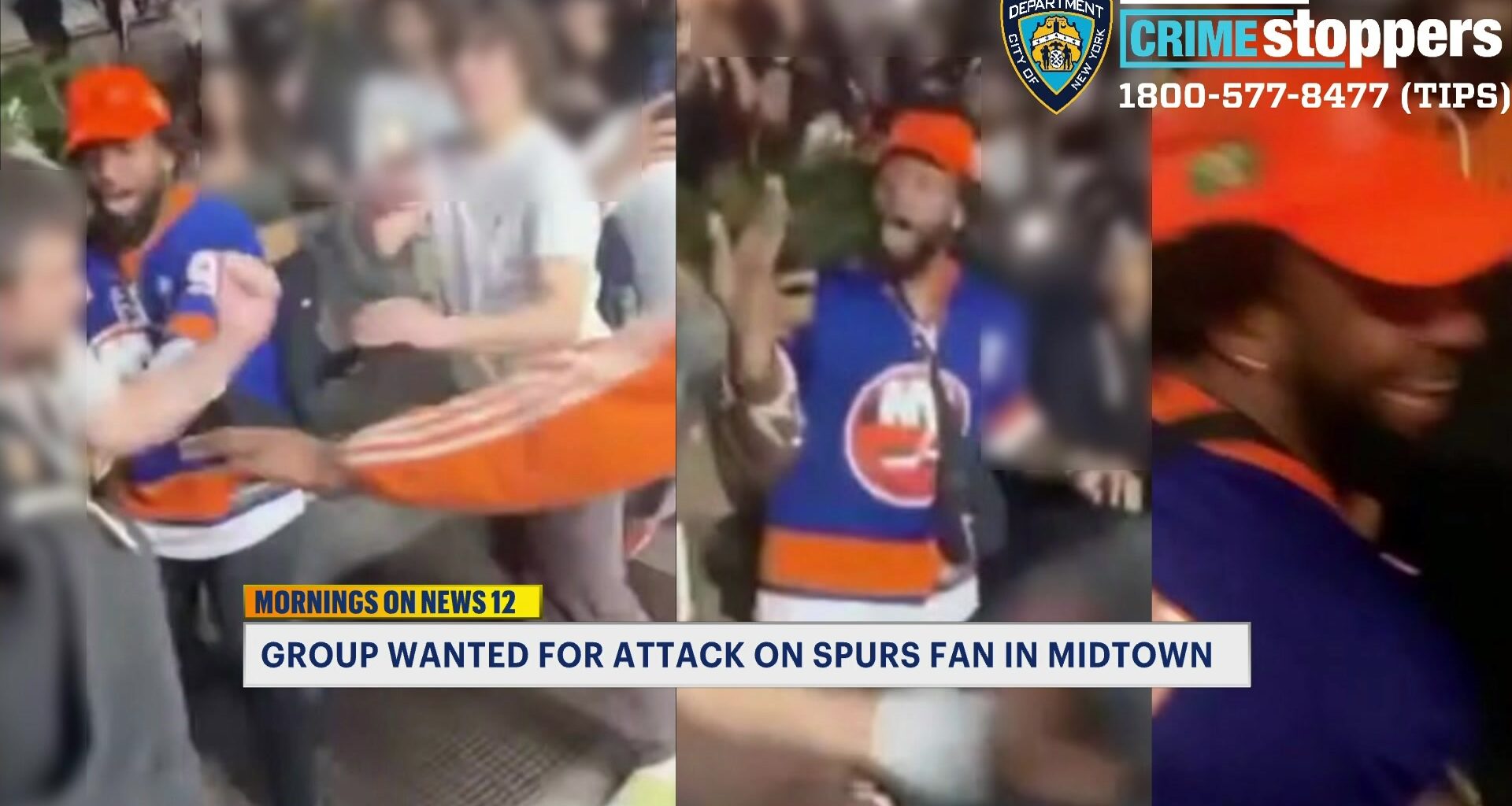 News 12 | Brooklyn | Knicks Fans Wanted After Violent Spurs Jersey Robbery