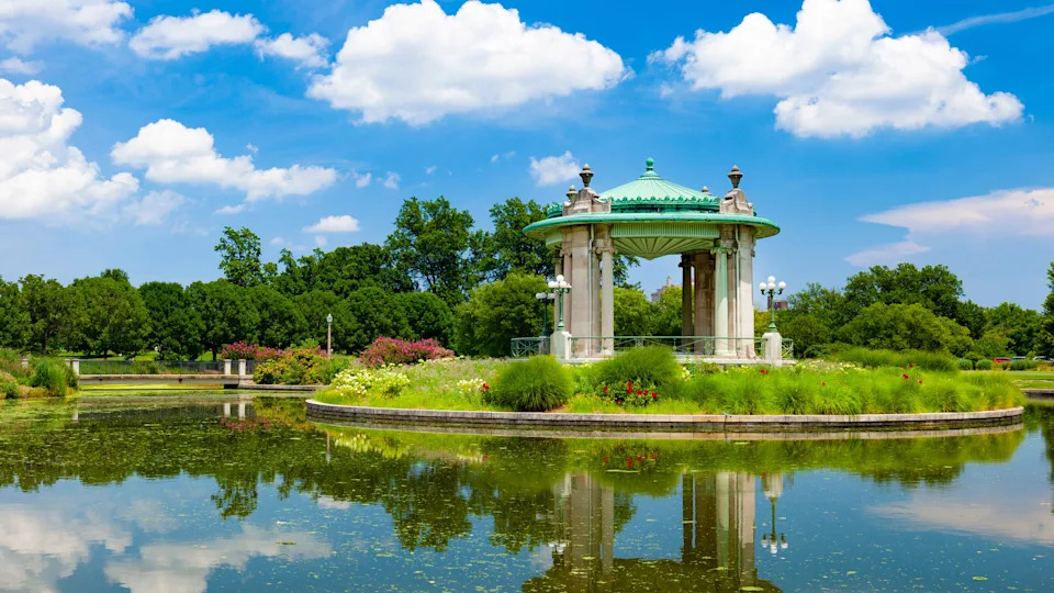 A park on a sunny day