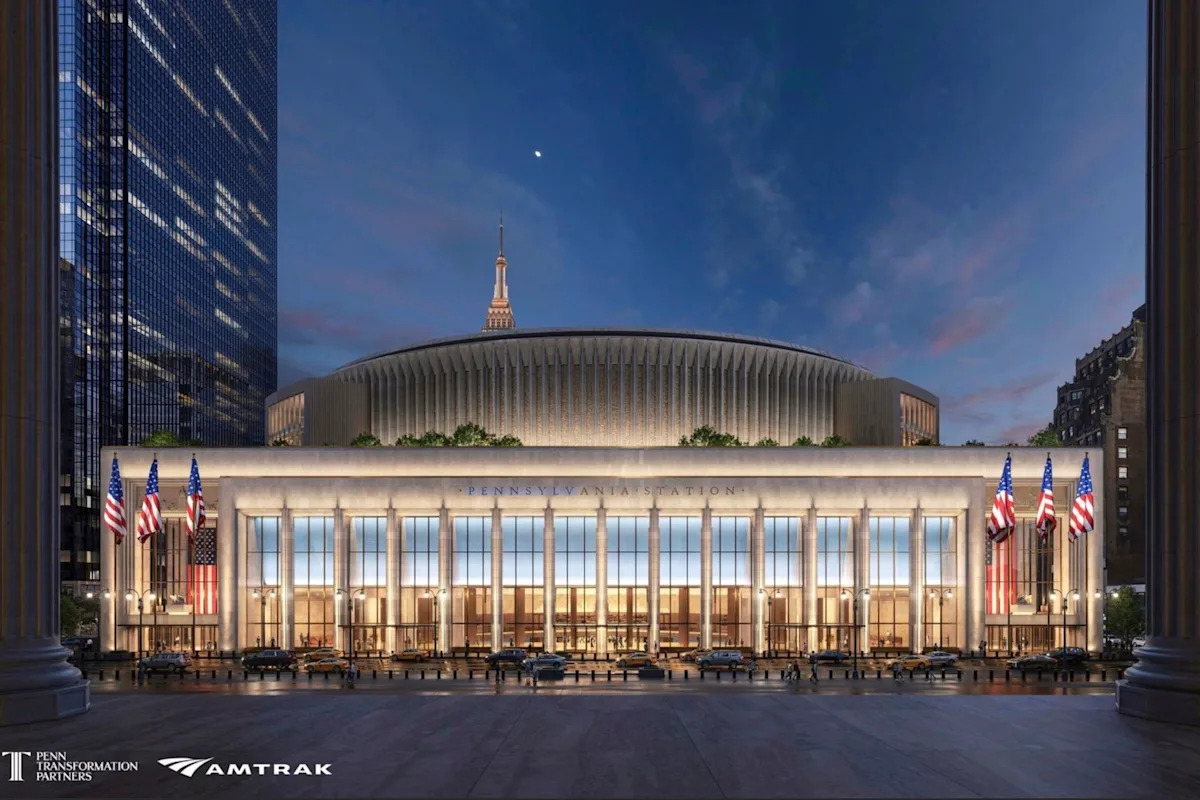 New York's busiest train station to get $8 billion remodel with columns, sunlight and Trump's name