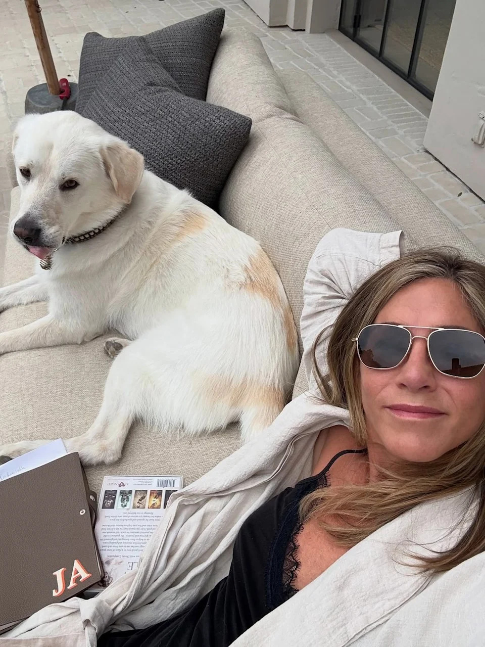 The actress purchased a sprawling Montecito farmhouse from fellow A-lister Oprah Winfrey for $14.8 million in 2022. <span class="image-credit">(jenniferaniston/Instagram)</span>