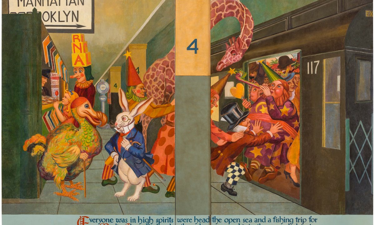 Rescued mural depicting Alice’s adventures in New York wonderland back on view for first time in decades - The Art Newspaper