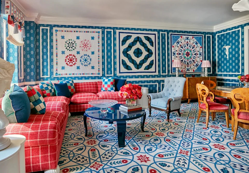 Anthony Baratta designed Manhattan apartment family room interior.