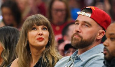 Taylor Swift and Travis Kelce twin in red for New York City pre-wedding date night