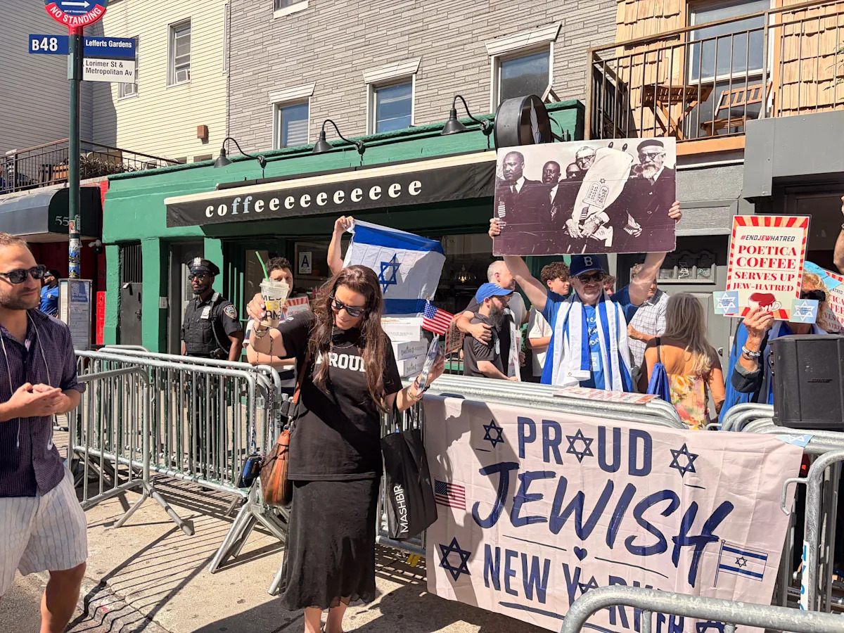 Brooklyn café becomes protest site after coffee chain bans Rep. Dan Goldman over Israel stance