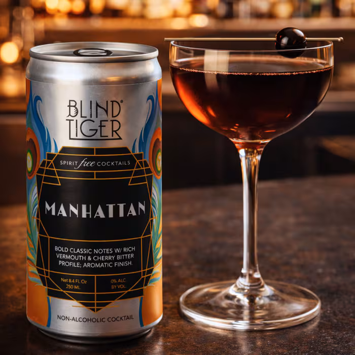 Non-Alcoholic Canned Manhattan Cocktails: Blind Tiger Debuts Classic Spirit-Free Manhattan