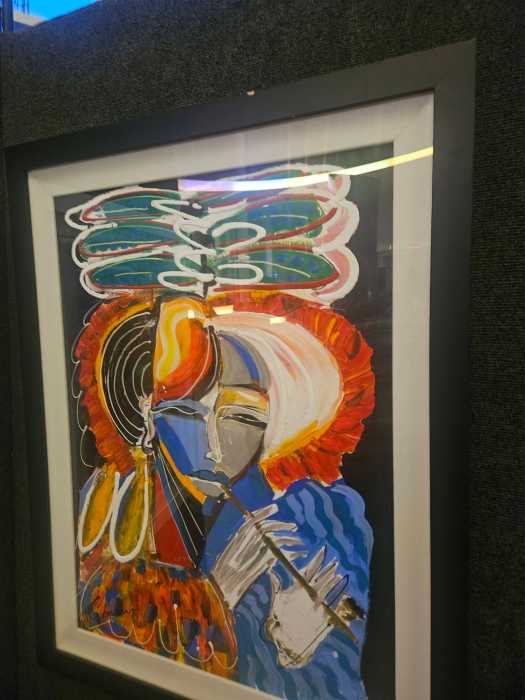 Haitian-born oil and acrylic painter Chantal Gesse exhibited her colorful artwork at a recent Heritage show at Queens Museum, Flushing Meadows Corona Park.