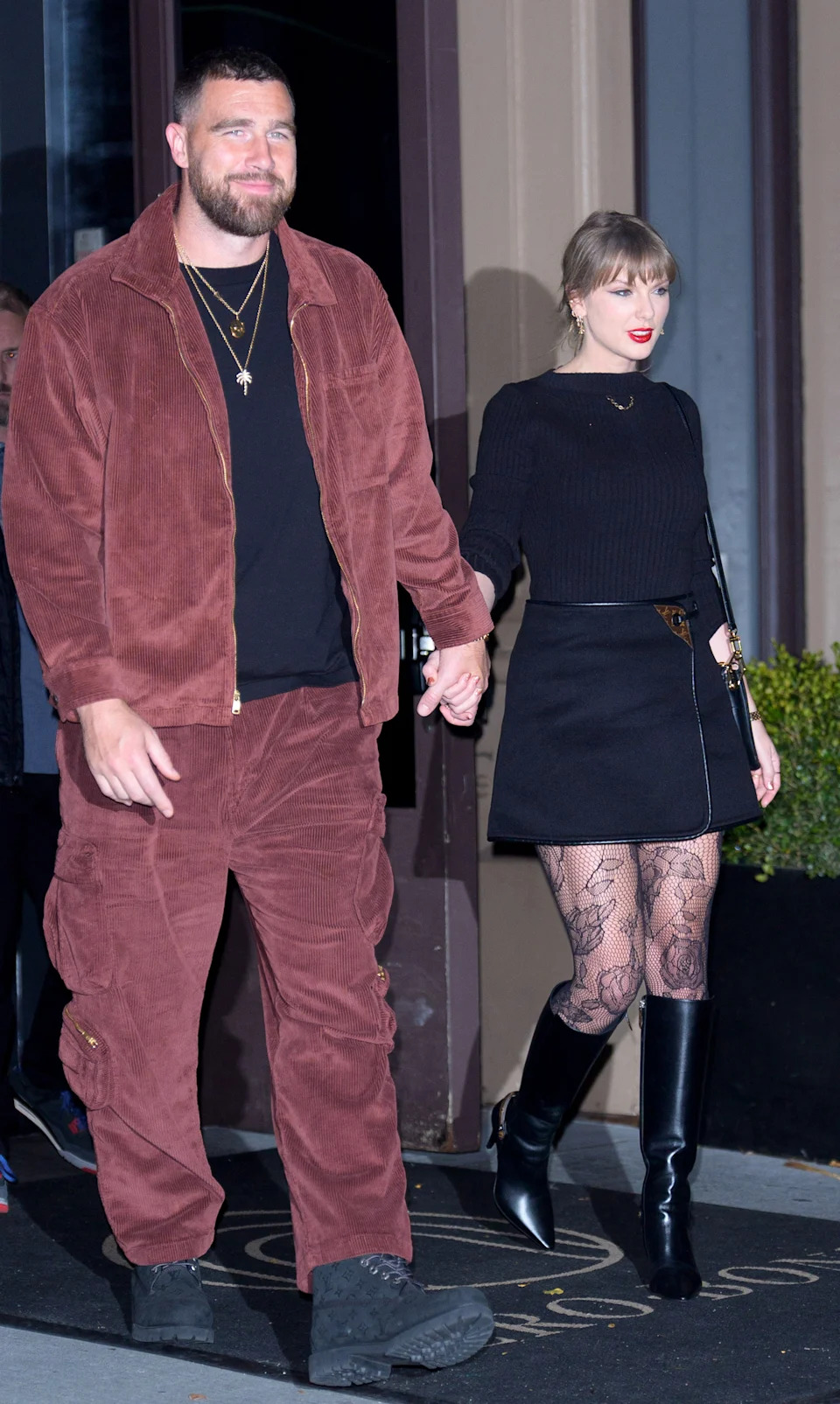 We’re told the wedding will take place at Madison Square Garden. (Seen here: Kelce and Swift in November 2025). GC Images