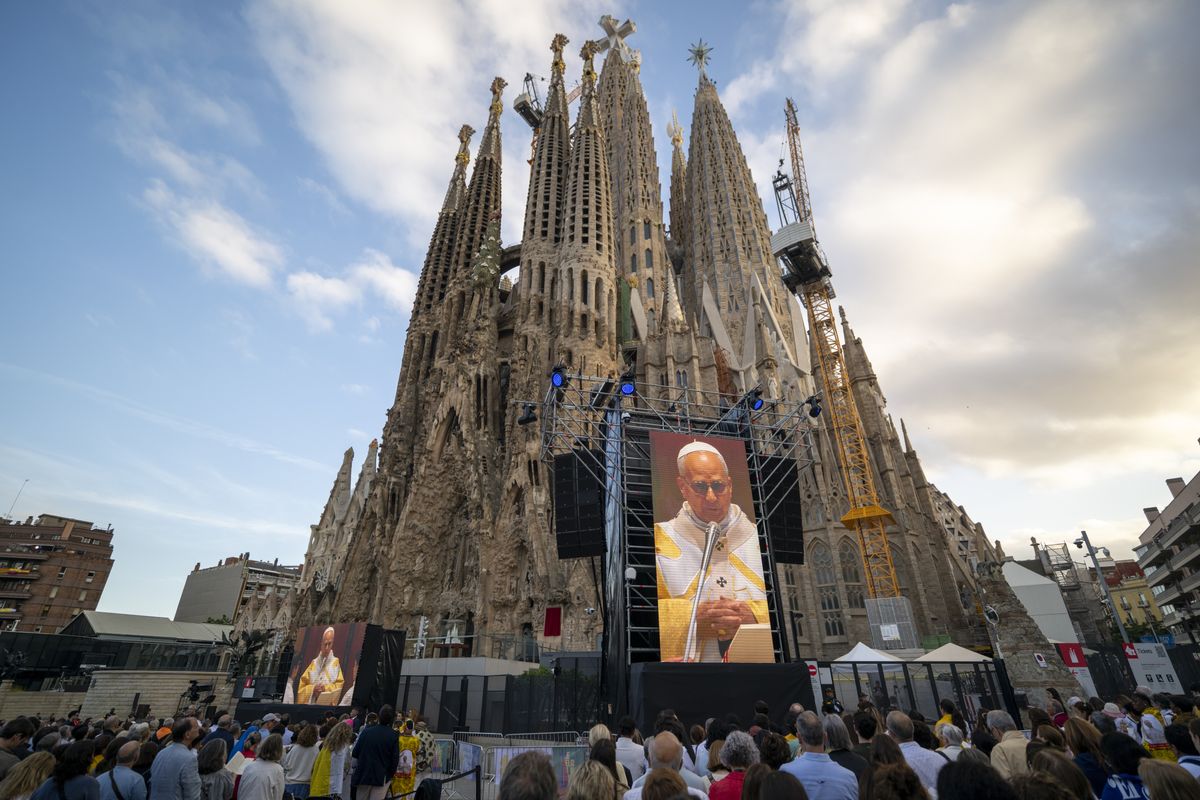 After 144 years of construction, the Sagrada Família rises above Barcelona as the tallest church in the world.