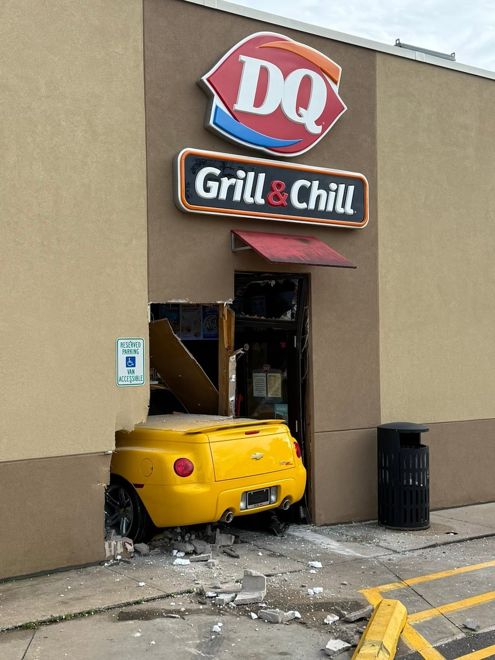 A car crashed into a Dairy Queen on North Pennsylvania Avenue in Independence, Kansas, on...