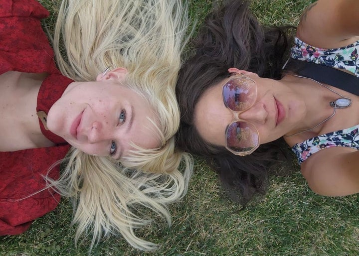 The author with her mother recently.