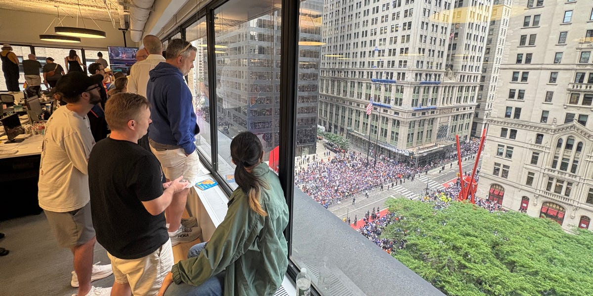 Hottest Office Perk Today: a View of Knicks Parade