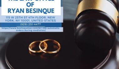Manhattan Divorce Mediation Attorney Ryan Besinque Explains Automatic Orders Under DRL Section 236(B)(2) in New York Divorce Cases | Press Releases