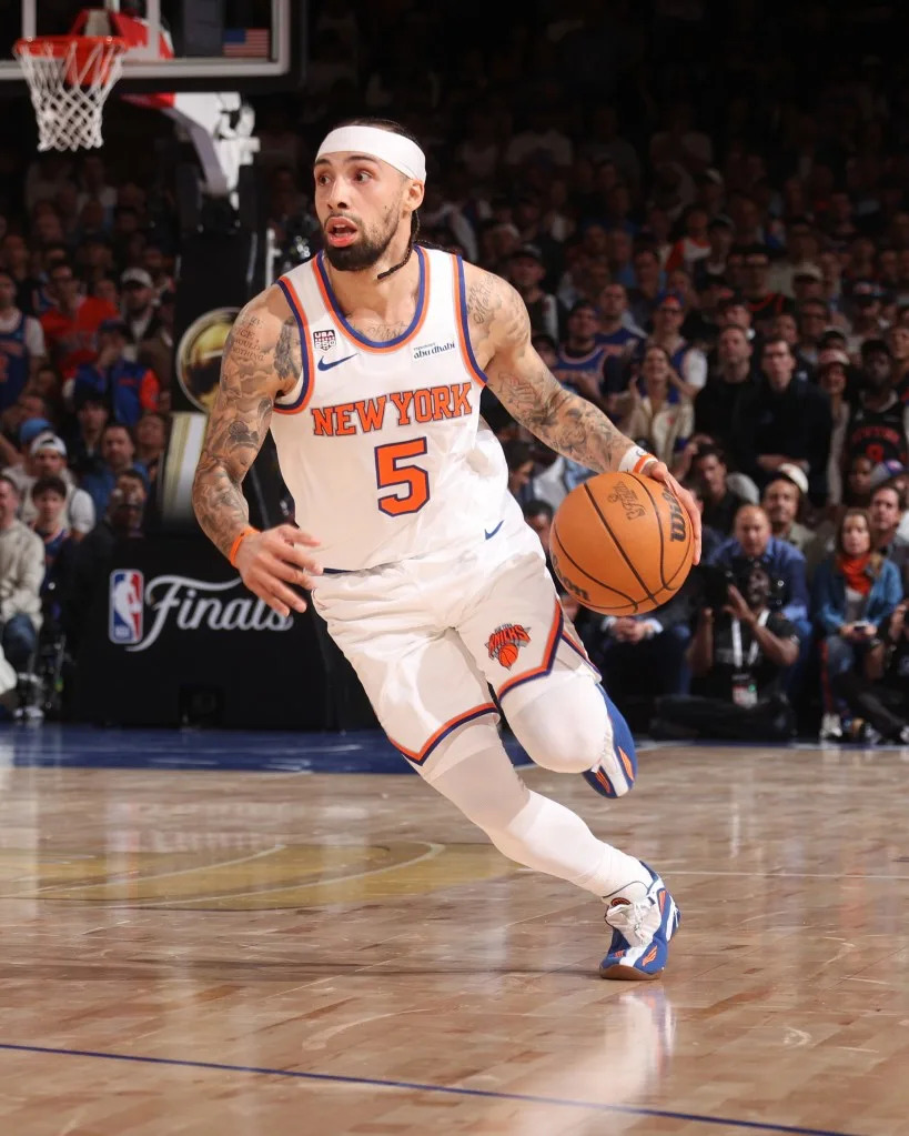 It doesn’t get any more New York than Jose Alvarado, #5 on the New York Knicks. He was born in Brooklyn and played basketball at Christ the King in Middle Village, Queens. NBAE via Getty Images