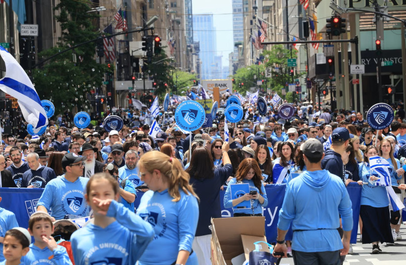 Thousands of Jewish and Israeli Americans participate in the annual Israeli Day Parade, the world's largest pro-Israel parade, on May 31, 2026, in New York City.