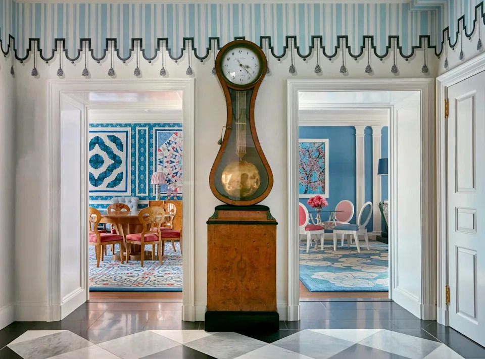 Anthony Baratta-designed Manhattan apartment foyer with elegant decor