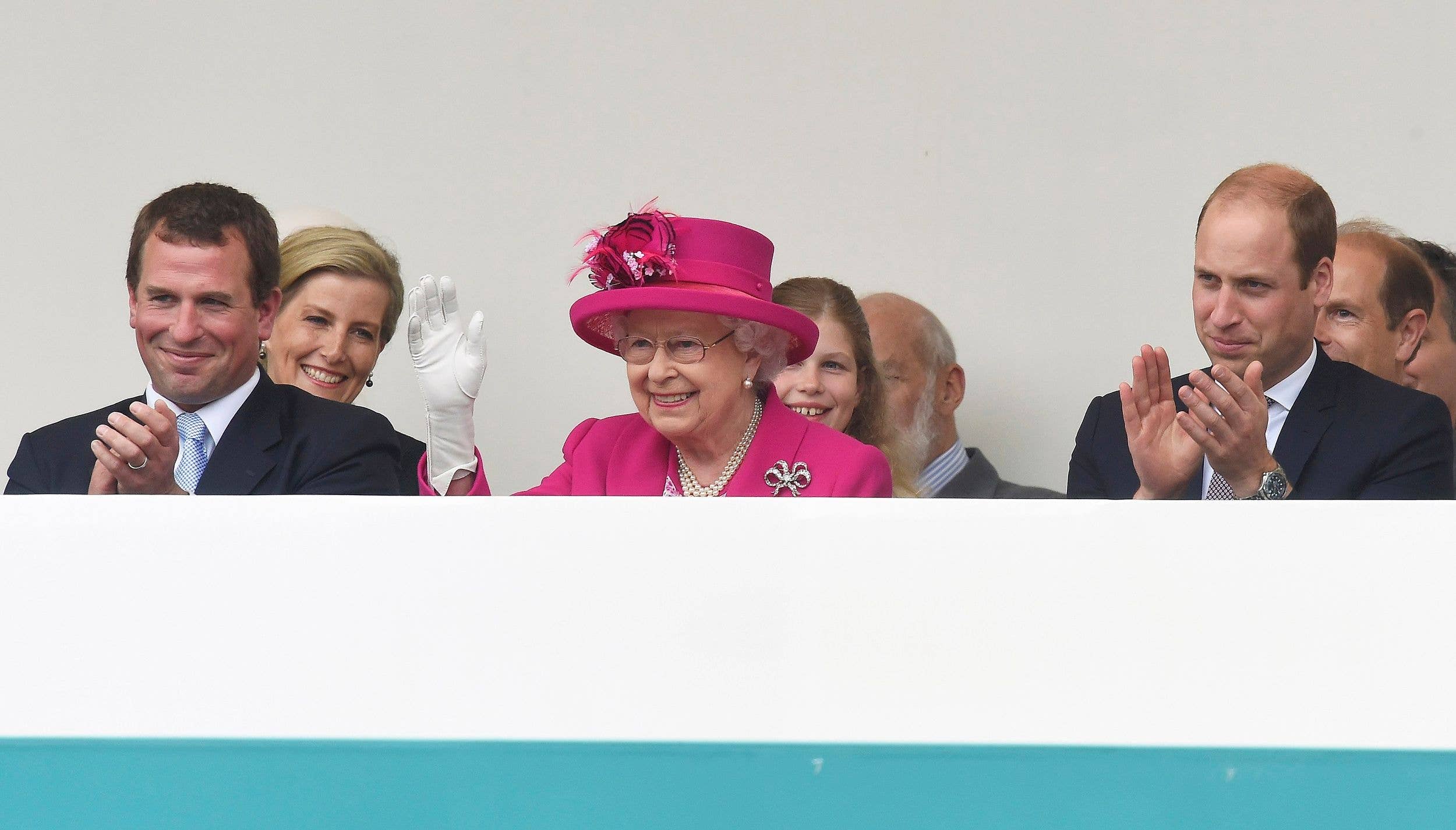 Peter sat to the right of his grandmother at "The Patron's Lunch" in 2016 