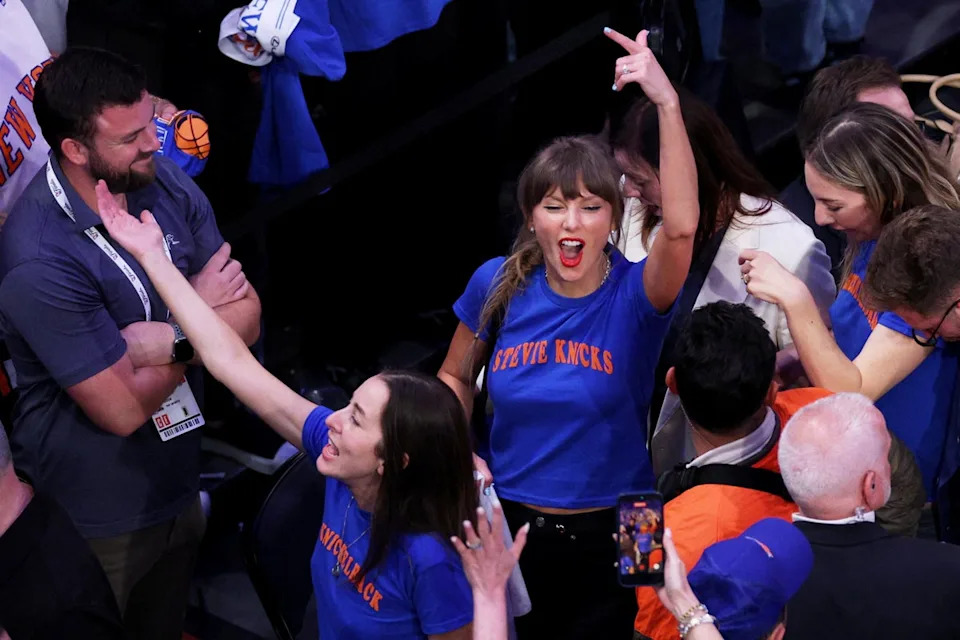 Swift recently sat courtside at Game 4 of the NBA championships between the Knicks and the San Antonio Spurs (Reuters)