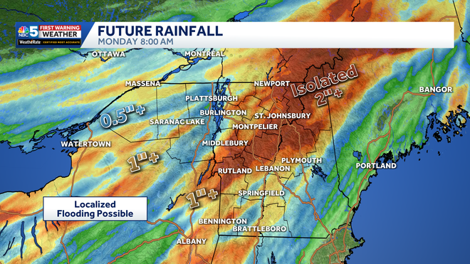 Rainfall Forecast Rainfall forecast through Monday morning.