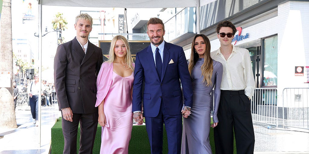 Harper Beckham pictured visiting Brooklyn Beckham’s home in LA but her quick exit leaves fans talking