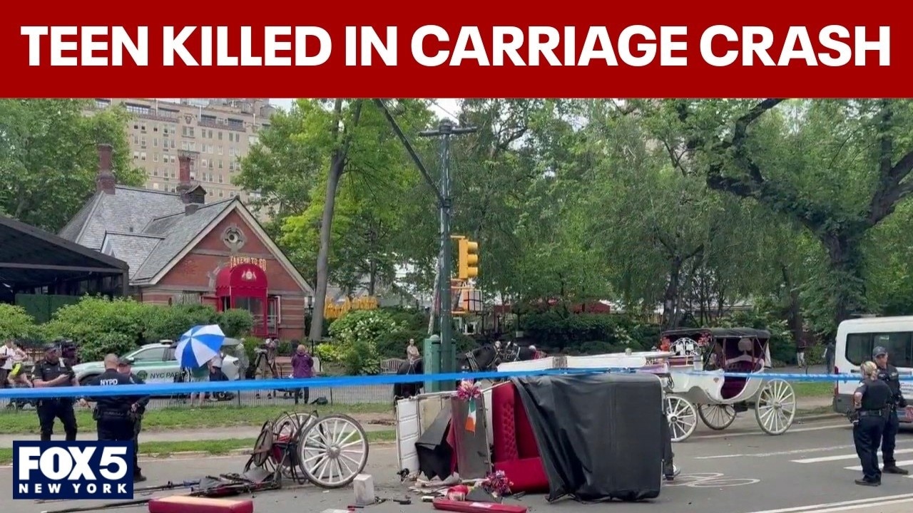 Teen killed after horse carriage crashes in Central Park