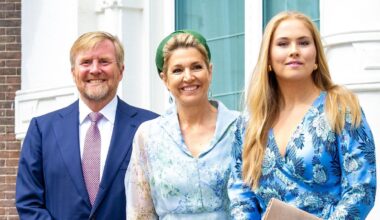 Princess Amalia and Queen Máxima coordinate in blue floral looks for important royal engagement