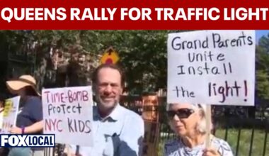 Queens parents rally for traffic light at dangerous Forest Hills intersection