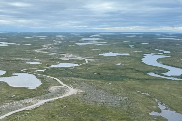 Manhattan Gold’s Hook Lake project area in Nunavut, Canada.