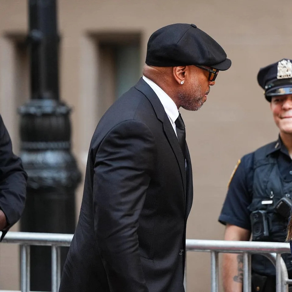LL Cool J attends the funeral of Clive Davis outside Central Synagogue on June 29, 2026 in New York City.