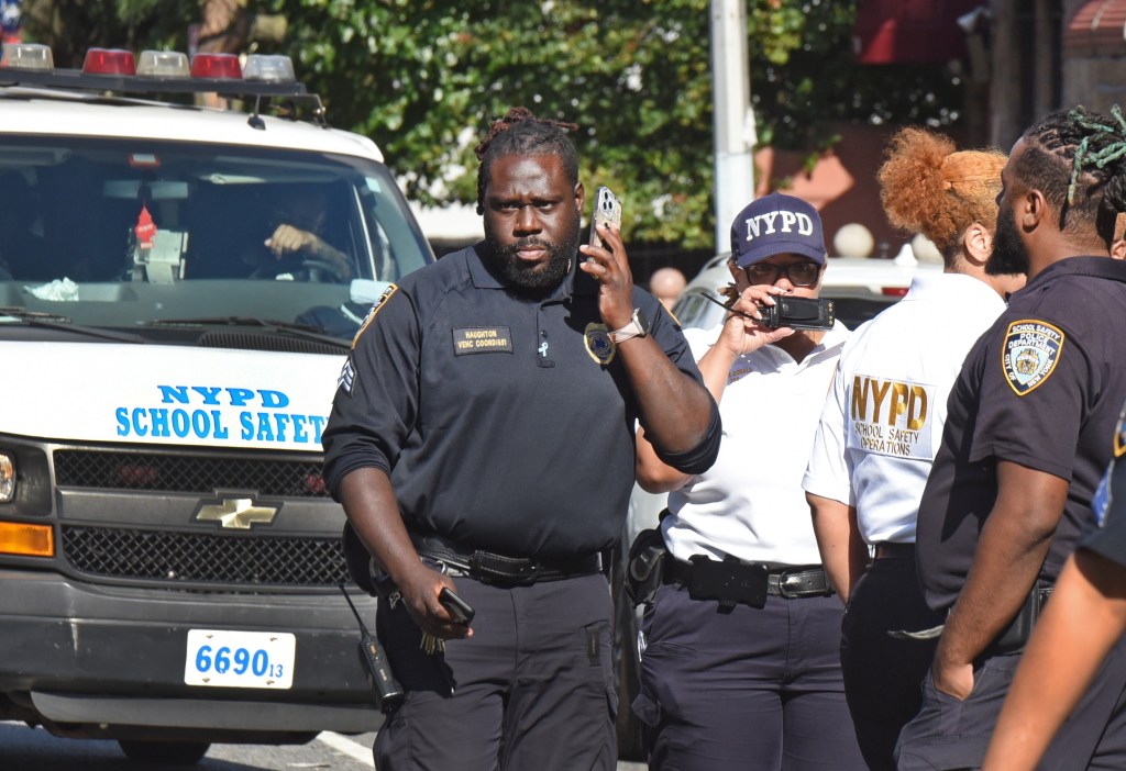 school safety agent on the scene of an incident