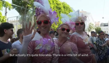 Austrian drag queens brave record temperatures at annual drag sports event