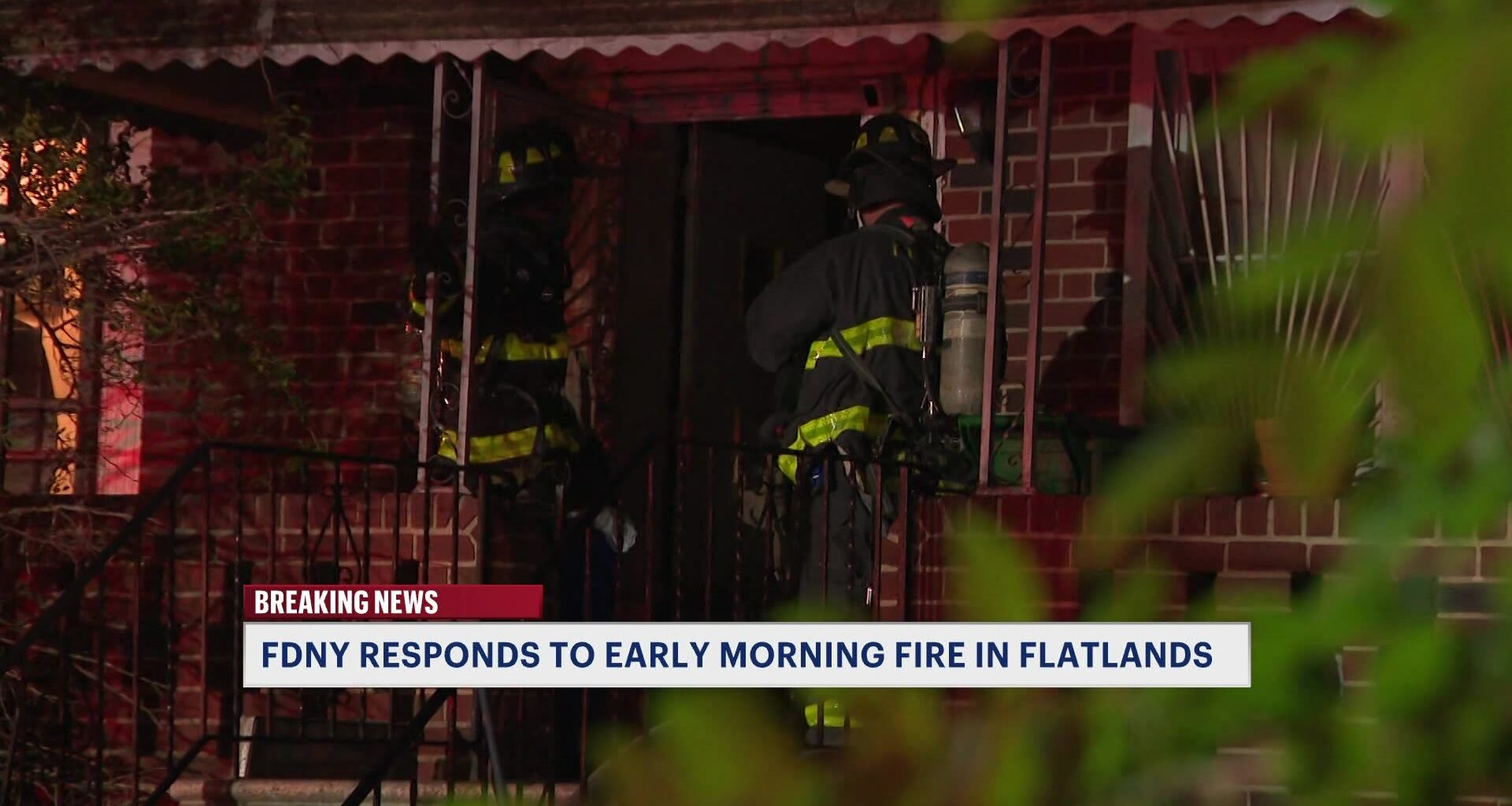 News 12 | Brooklyn | Early Morning Fire Damages Flatlands Home Family Escapes Safely