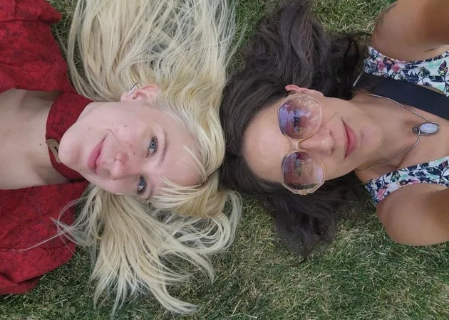 The author with her mother recently.